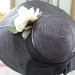 Navy Straw Ladies Hat with ..